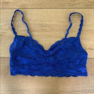Cosabella Lace Bralette - Royal Blue size medium with adjustable straps